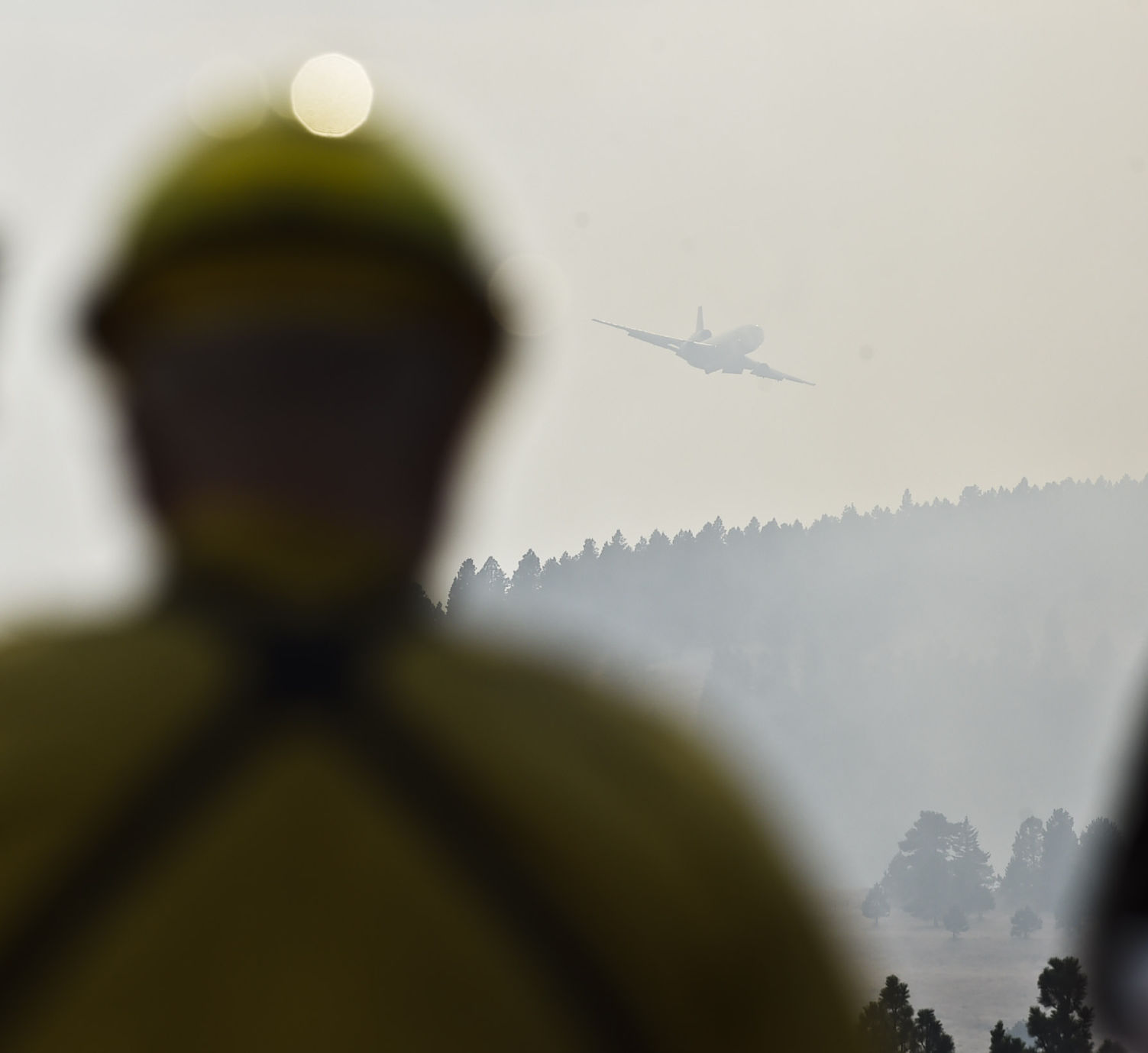 Roughly one hundred personnel and multiple aircraft help battle a lightening caused fire south of Helena Thursday afternoon.